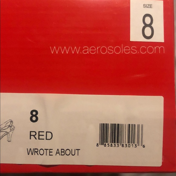 AEROSOLES Women's Burgundy Sandals - Picture 6 of 6